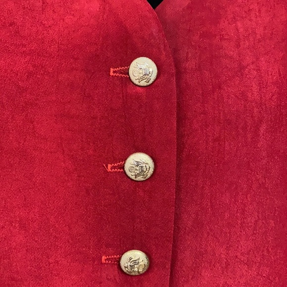 Christie of CA rayon red sleeveless blouse or Vest - Size 14 - Picture 8 of 10